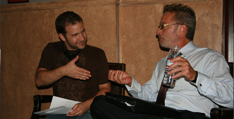 2:13 sound stage break w/ Charles Adelman and Mark Thompson