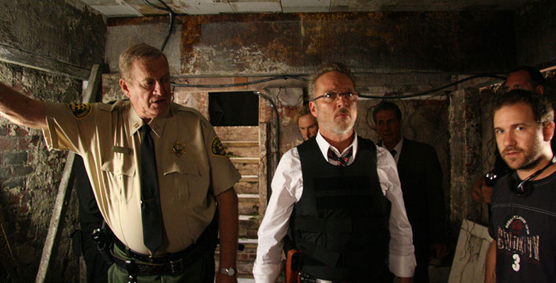 Ken Howard, Mark Thompson and Charles Adelman scene blocking on the set of 2:13