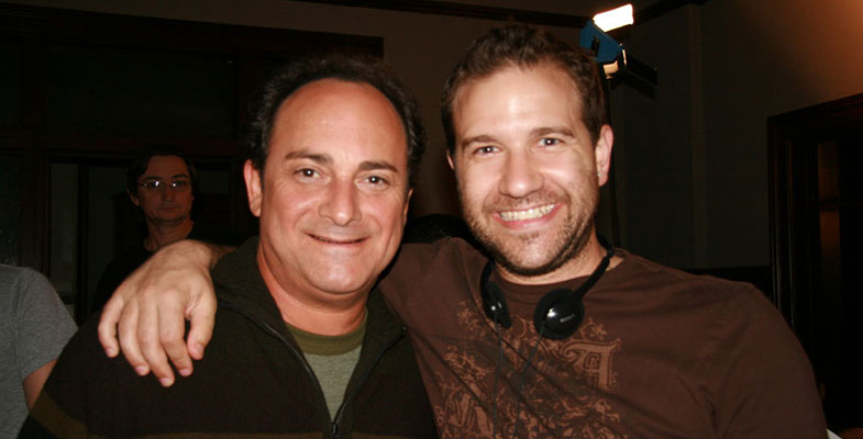 Kevin Pollak and Charles Adelman on the set of 2:13