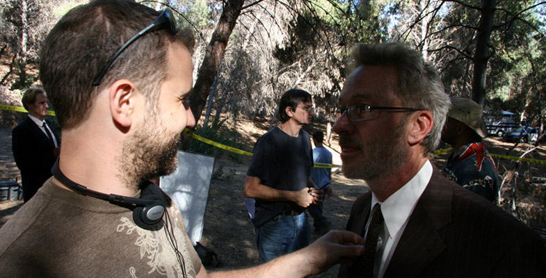 Wardrobe check on the set of 2:13 (w/ Mark Thompson and Charles Adelman)