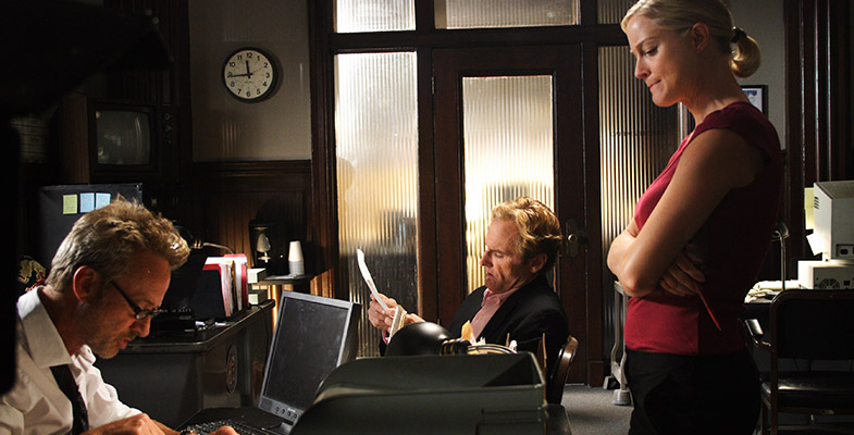 In the moment on the set of 2:13 (w/ Mark Thompson, Jere Burns and Teri Polo)